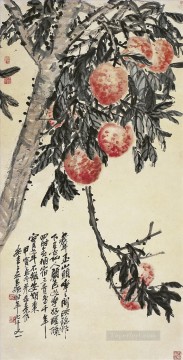 cangshuo Painting - Wu cangshuo peach tree old China ink